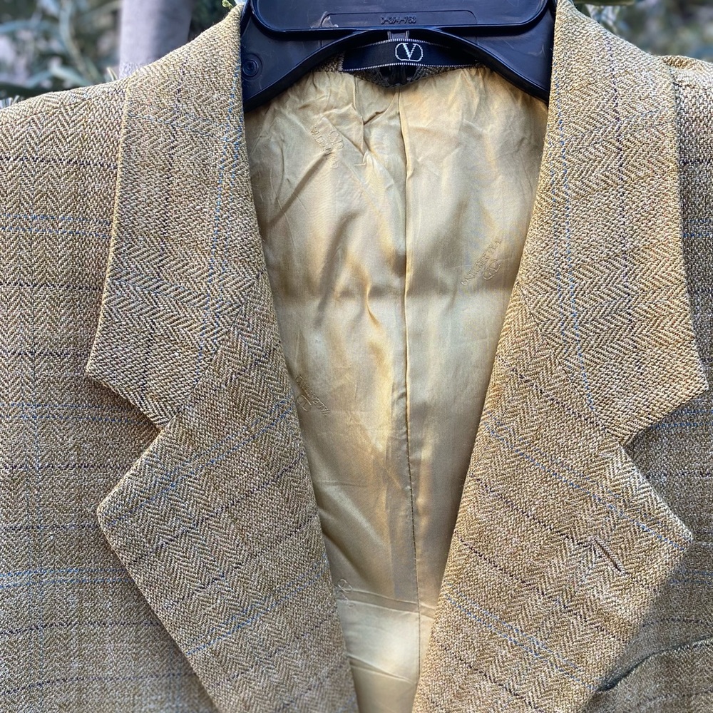VTG Valentino Uomo🇮🇹Tweeded Silk/Linen/Wool Coat 40S - Picture 5 of 16